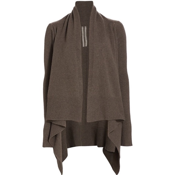 Rick Owens Cashmere Medium Wrap Dust Sweater Cardigan - Picture 3 of 16